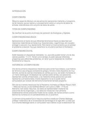 Historia De Las Computadoras