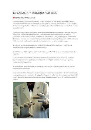 Eutanasia Y Suicidio Asistido