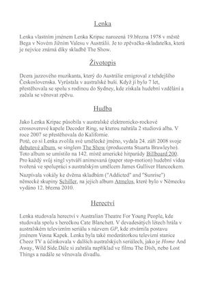 Hudebni Referat Lenka