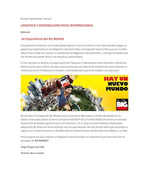 La Importancia del  No Market Internacional