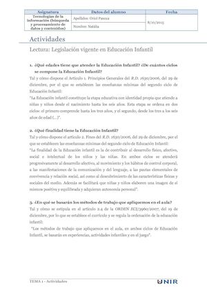 Educación Infantil. TIC