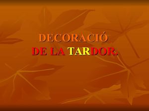 Powerpoint Decoració La Tardor