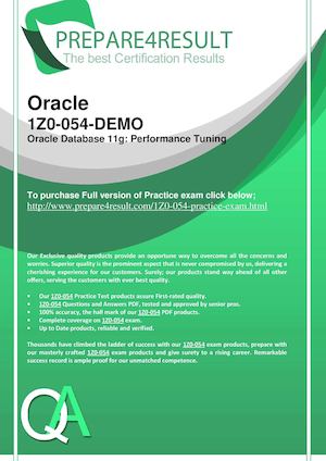 1Z0-054 - Oracle Database 11g: Performance Tuning
