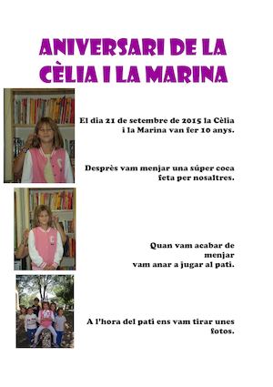 Aniversari Cèlia I Marina