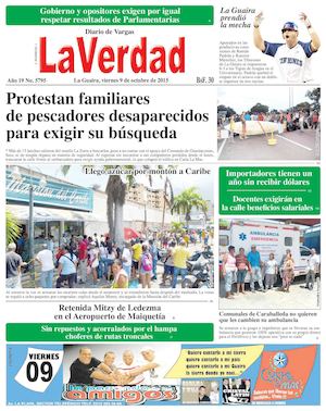 La Guaira, viernes 9 de octubre de 2015 Año 19 Nº 5795