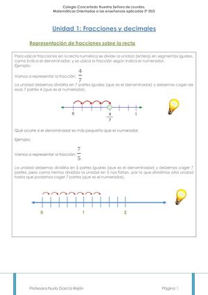 Unidad 1 Fracciones Y Decimales
