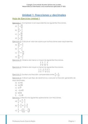 Unidad 1 Ejercicios