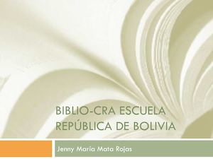 Biblioteca Escuela República De Bolivia