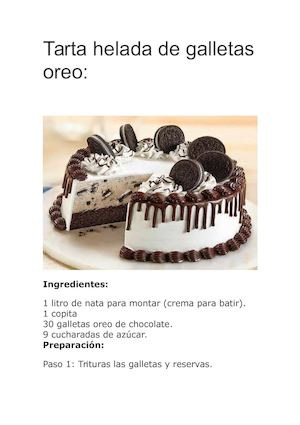 Tarta Helada De Galletas Oreo