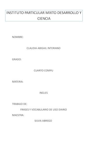 Frases De Cortesia Y De Uso Diario