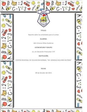 Reporte de actividades de conteo