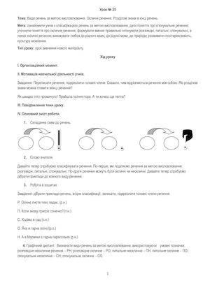 Види речень за метою висловлювання. Окличні речення. Розділові знаки в кінці речень. 5 клас.