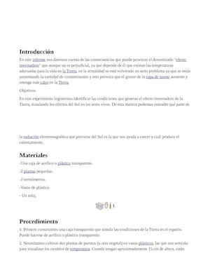 Esperimento De Ciencias