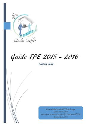 Guide TPE ELève 2015 2016