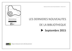 Les dernières acquisitions de la BU de l'IUT Caucriauville - Septembre 2015