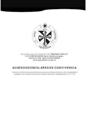Acuerdos Escolares de Convivencia Nivel Secundario