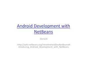 Android Development With Net Beans
