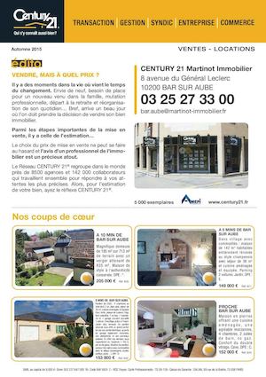 ACHETER LOUER CENTURY 21 BAR SUR AUBE