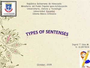 Types of sentenses
