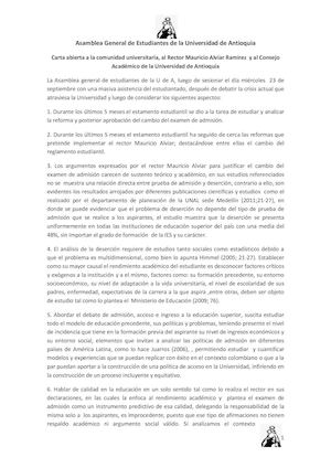 Carta Ultimatum