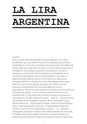 Anónimo La Lira Argentina (Himno Nacional Argentino)