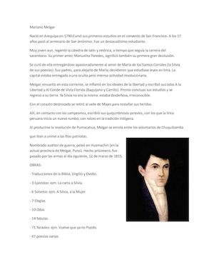 Mariano Melgar Historia