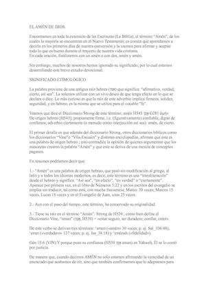 EL AMÉN DE DIOS