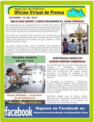 El Bolo San Isidro y Rozo con agua potable