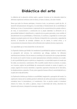 Didáctica Del Arte