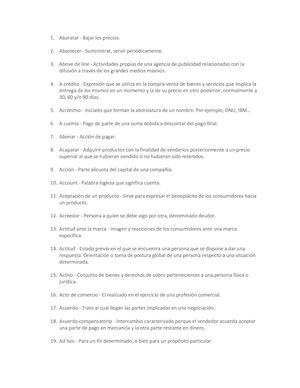 Vocabulario Comercial