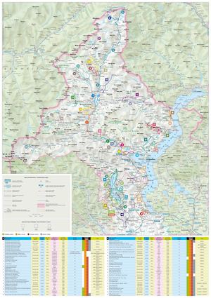 Mappa dei percorsi in bicicletta