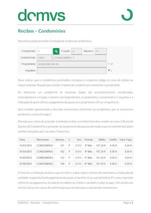 Domvs | Tesouraria - Condomínios