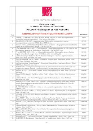 Tableaux Provençaux et Art Moderne 17-10-2015