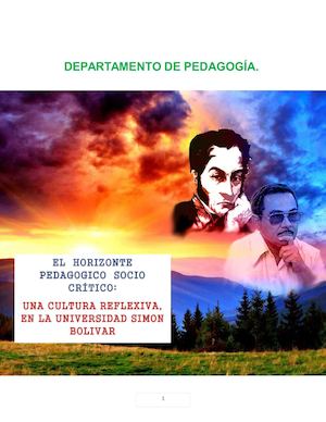 Folleto Horizonte Pedagógico Sociocritico