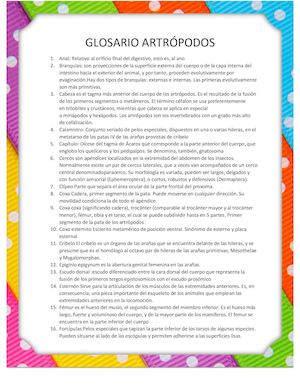 Glosario Tutoria Artropodos