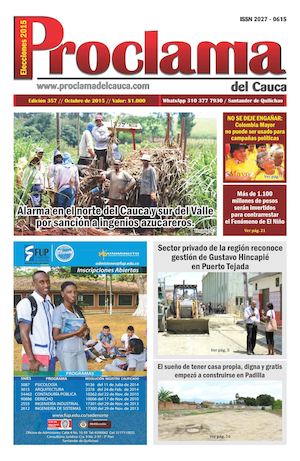 Edición No. 357 - Proclama del Cauca - Octubre de 2015 - Primera Parte