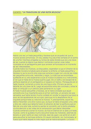 Cuento: "La Travesura De Una Nota Musical"