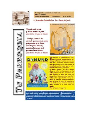 Hoja Parroquial Octubre 2015