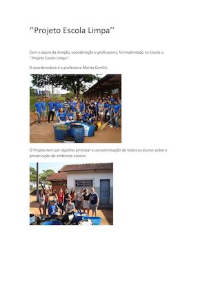 Projeto Escola Limpa