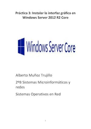 Práctica 3: Instalar la interfaz gráfica en Windows Server 2012 R2 Core