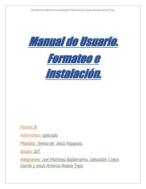 formateo e instalacion