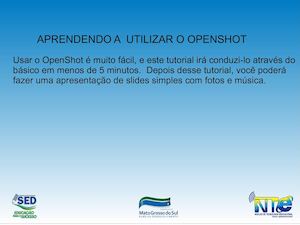 Utilizando o Open Shot