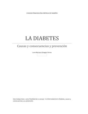 Portafolio Enfermedad De La Diabetes
