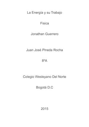 La Energía Y Su Trabajo