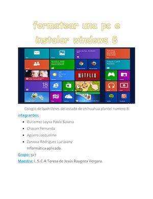Formatear Una Pc E Instalar Windows 8