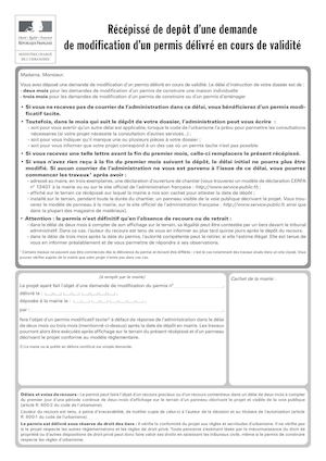 Modification permis de construire en cours de validité Cerfa 13411*04
