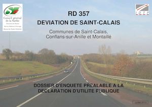 Deviation St Calais Dossier d'enquête préalable à la déclaration d'utilité publique