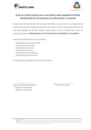 Acta De Capacitación Directivos