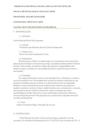 Projeto Consciência Negra