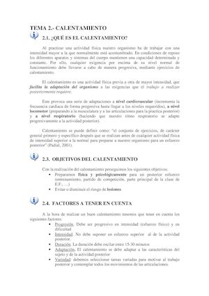 Ficha Calentamiento Segundo Ciclo